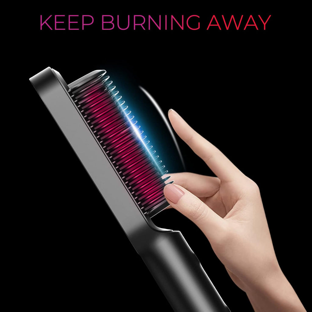 QuickStyle Ceramic Hair Straightener Brush