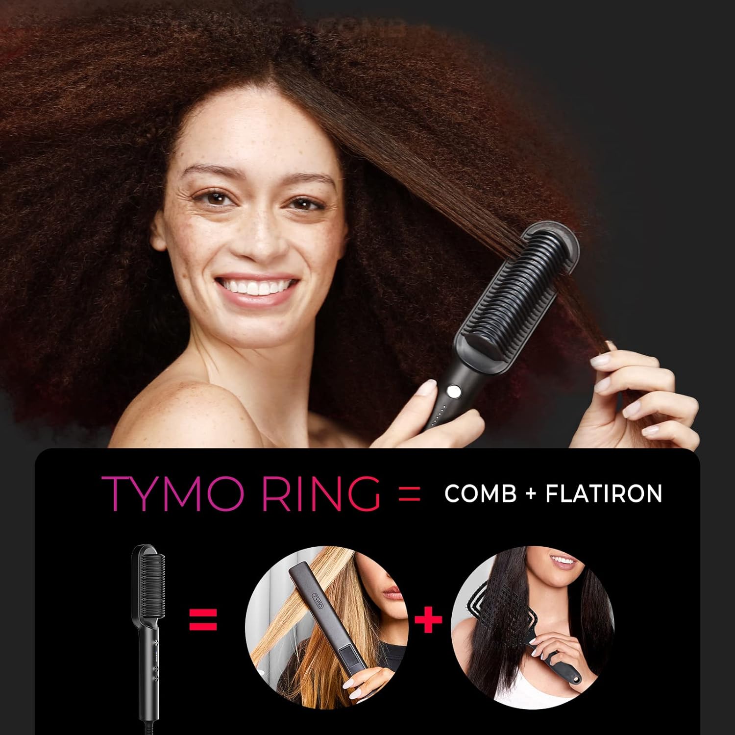 QuickStyle Ceramic Hair Straightener Brush